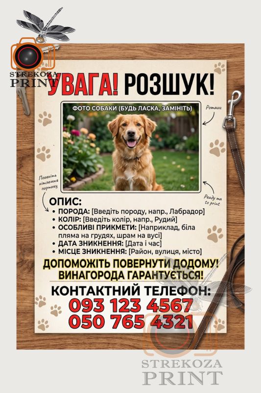 Листовка-объявление А4 формата