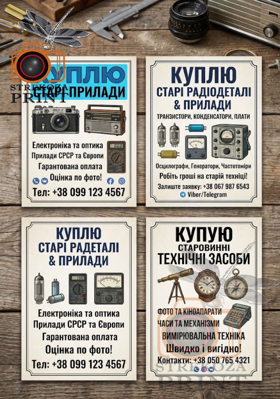 Листовка-объявление А6 формата